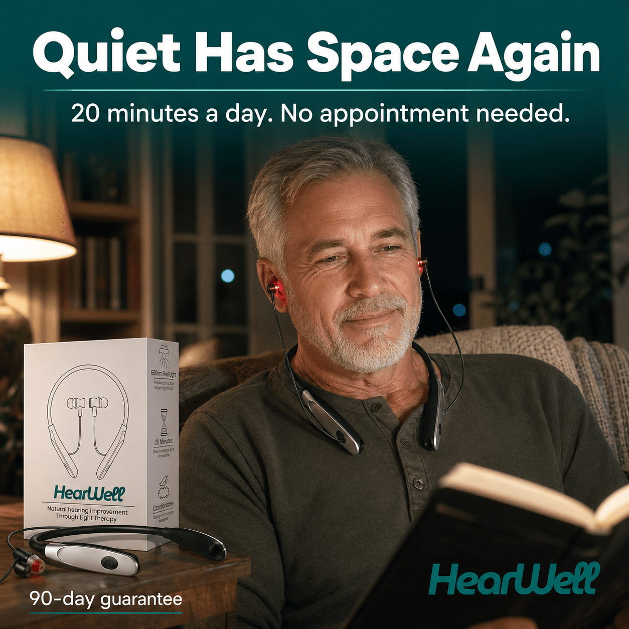 HearWell - Red Light Therapy Device for Tinnitus - HearWell